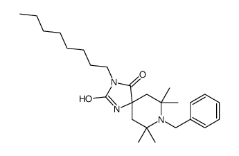 8-benzyl-7,7,9,9-tetramethyl-3-octyl-1,3,8-triazaspiro[4.5]decane-2,4-dione结构式