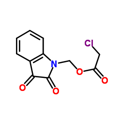 (2,3-Dioxo-2,3-dihydro-1H-indol-1-yl)methyl chloroacetate结构式