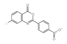 4H-3,1-Benzoxazin-4-one,7-chloro-2-(4-nitrophenyl)- Structure