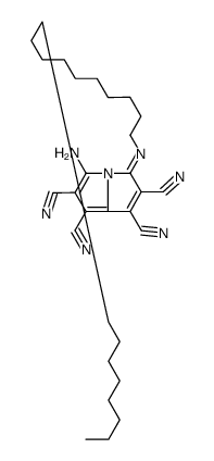 3-amino-5-octadecyliminopyrrolizine-1,2,6,7-tetracarbonitrile结构式