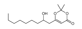 6-(2-hydroxynonyl)-2,2-dimethyl-1,3-dioxin-4-one结构式