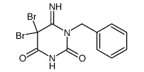 1-benzyl-5,5-dibromo-6-iminodihydropyrimidine-2,4(1H,3H)-dione结构式