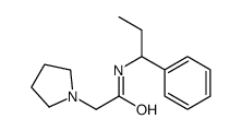 N-(1-phenylpropyl)-2-pyrrolidin-1-ylacetamide结构式