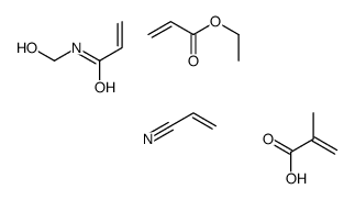 ethyl prop-2-enoate,N-(hydroxymethyl)prop-2-enamide,2-methylprop-2-enoic acid,prop-2-enenitrile Structure