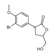 3-(3-bromo-4-methoxyphenyl)-5-(hydroxymethyl)-1,3-oxazolidin-2-one结构式
