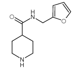 N-(2-呋喃甲基)哌啶-4-羧酰胺结构式