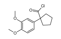 1-(3,4-dimethoxyphenyl)cyclopentane-1-carbonyl chloride结构式
