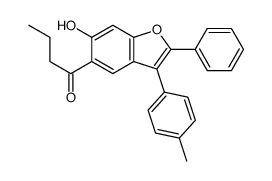 1-[6-hydroxy-3-(4-methylphenyl)-2-phenyl-1-benzofuran-5-yl]butan-1-one结构式