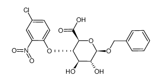 benzyl 4-O-(4'-chloro-2'-nitrophenyl)-β-D-glucopyranosiduronic acid结构式