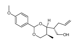 (2R)-2-((4R,5S)-2-(4-methoxyphenyl)-5-methyl-1,3-dioxan-4-yl)pent-4-en-1-ol Structure