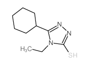 3-cyclohexyl-4-ethyl-1H-1,2,4-triazole-5-thione Structure
