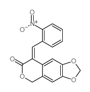 (8E)-8-[(2-nitrophenyl)methylidene]-5H-[1,3]dioxolo[4,5-g]isochromen-7-one Structure