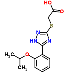 {[5-(2-Isopropoxyphenyl)-1H-1,2,4-triazol-3-yl]sulfanyl}acetic acid结构式