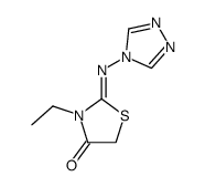 3-ethyl-2-[1,2,4]triazol-4-ylimino-thiazolidin-4-one结构式