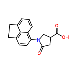 1-(1,2-Dihydro-5-acenaphthylenyl)-5-oxo-3-pyrrolidinecarboxylic acid Structure