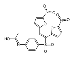 N-[4-[1,2-bis(5-nitrofuran-2-yl)ethenylsulfonyl]phenyl]acetamide Structure