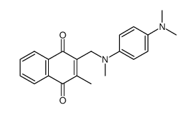 2-{[(4-Dimethylamino-phenyl)-methyl-amino]-methyl}-3-methyl-[1,4]naphthoquinone结构式
