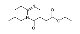 7-Methyl-4-oxo-6,7,8,9-tetrahydro-4H-pyrido[1,2-a]pyrimidine-3-acetic acid ethyl ester Structure