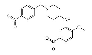 N-(2-methoxy-5-nitrophenyl)-1-[(4-nitrophenyl)methyl]piperidin-4-amine Structure