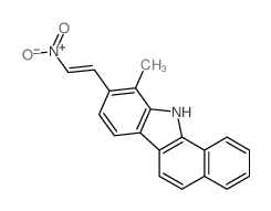 10-methyl-9-[(E)-2-nitroethenyl]-11H-benzo[a]carbazole结构式