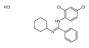 N'-cyclohexyl-N-(2,4-dichlorophenyl)benzenecarboximidamide,hydrochloride结构式