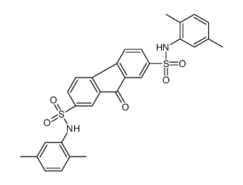2-N,7-N-bis(2,5-dimethylphenyl)-9-oxofluorene-2,7-disulfonamide结构式