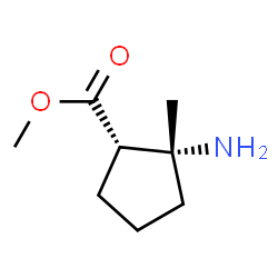 Cyclopentanecarboxylic acid, 2-amino-2-methyl-, methyl ester, (1S,2R)- (9CI)结构式