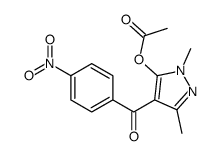 [2,5-dimethyl-4-(4-nitrobenzoyl)pyrazol-3-yl] acetate Structure