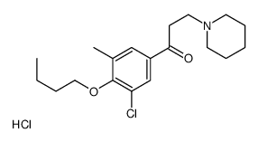 1-(4-butoxy-3-chloro-5-methylphenyl)-3-piperidin-1-ylpropan-1-one,hydrochloride结构式