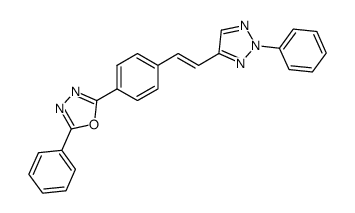 2-phenyl-5-{4-[2-(2-phenyl-2H-[1,2,3]triazol-4-yl)-vinyl]-phenyl}-[1,3,4]oxadiazole结构式