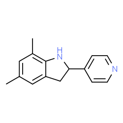 1H-Indole,2,3-dihydro-5,7-dimethyl-2-(4-pyridinyl)-(9CI) Structure