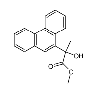 (+/-)-methyl 2-hydroxy-2-(9-phenanthryl)propionate结构式