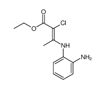 ethyl 3-(2-aminoanilino)-2-chlorobut-2-enoate结构式