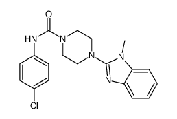 1-Piperazinecarboxamide,N-(4-chlorophenyl)-4-(1-methyl-1H-benzimidazol-2-yl)-(9CI)结构式