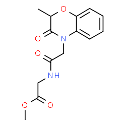 Glycine, N-[(2,3-dihydro-2-methyl-3-oxo-4H-1,4-benzoxazin-4-yl)acetyl]-, methyl ester (9CI) structure