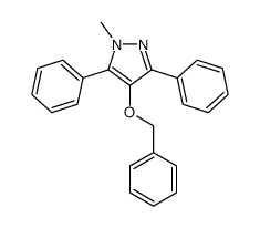 1-methyl-3,5-diphenyl-4-phenylmethoxypyrazole结构式