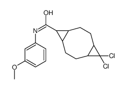 10,10-dichloro-N-(3-methoxyphenyl)tricyclo[7.1.0.0~4,6~]decane-5-carboxamide结构式