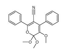 5,6,6-trimethoxy-2,4-diphenylpyran-3-carbonitrile结构式