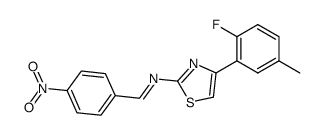 [4-(2-fluoro-5-methyl-phenyl)-thiazol-2-yl]-(4-nitro-benzylidene)-amine Structure