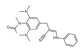 N-[4-((Z)-2-Cyano-3-phenylamino-allyl)-2,6-bis-dimethylamino-phenyl]-N-methyl-acetamide Structure