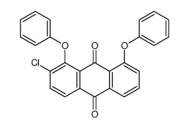 2-chloro-1,8-diphenoxyanthracene-9,10-dione结构式