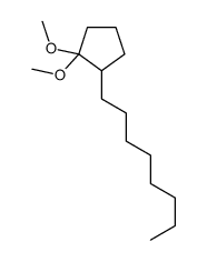 1,1-dimethoxy-2-octylcyclopentane Structure