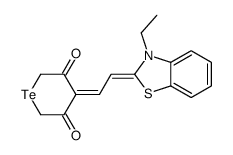 4-[2-(3-ethyl-1,3-benzothiazol-2-ylidene)ethylidene]tellurane-3,5-dione Structure