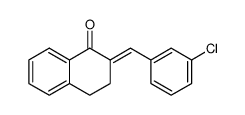 (E)-2-(3-chlorobenzylidene)-3,4-dihydronaphthalen-1(2H)-one结构式