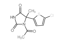 2,4-Imidazolidinedione,1-acetyl-5-(5-chloro-2-thienyl)-5-methyl-结构式