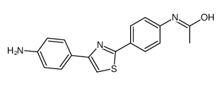 N-[4-[4-(4-aminophenyl)-1,3-thiazol-2-yl]phenyl]acetamide结构式