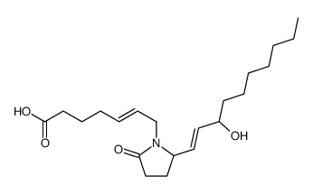 7-[2-(3-hydroxydec-1-enyl)-5-oxopyrrolidin-1-yl]hept-5-enoic acid结构式