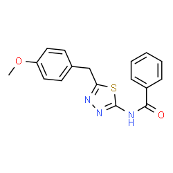 N-[5-[(4-methoxyphenyl)methyl]-1,3,4-thiadiazol-2-yl]benzamide结构式