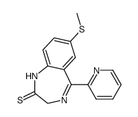 7-methylthio-1,3-dihydro-5-(pyridin-2-yl)-2H-1,4-benzodiazepine-2-thione结构式