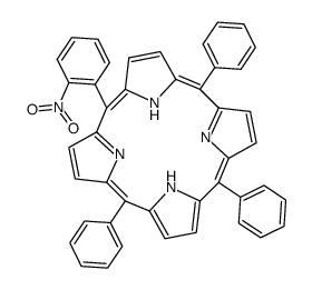meso-mono(β-o-nitrophenyl)triphenylporphyrin结构式